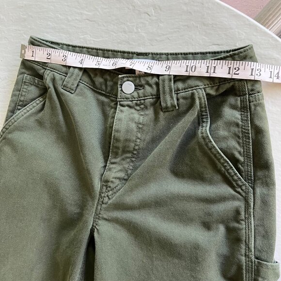 Aritzia Tna Greenwich Denim Cargo Pants in Gd Fatigue Green Size 00 - Picture 7 of 9
